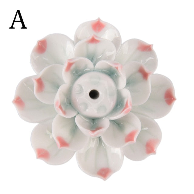 Ceramic Lotus Incense Holder