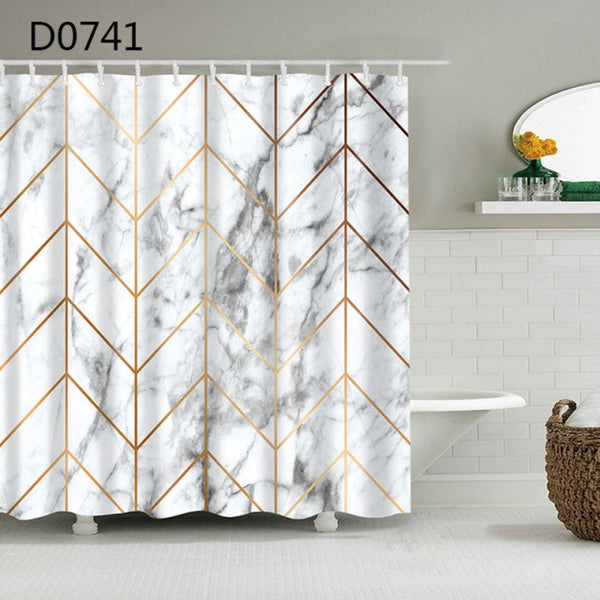 Patterned Bathroom Shower Curtain