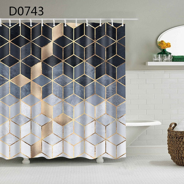 Patterned Bathroom Shower Curtain