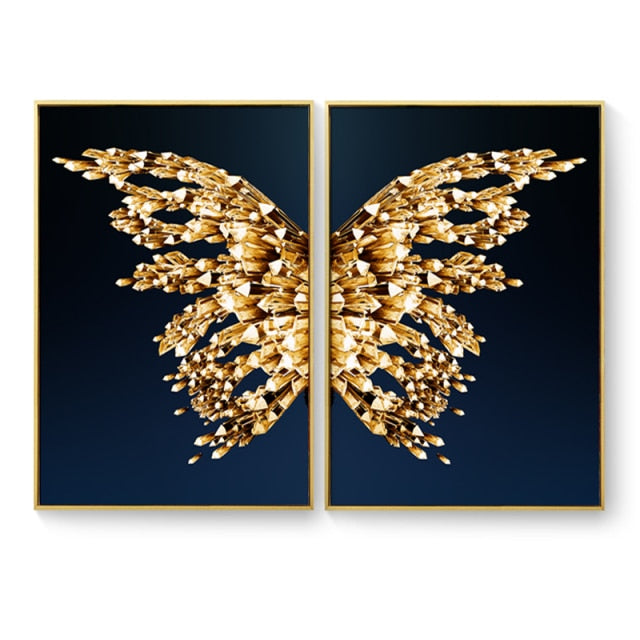 Golden Butterfly Gilt Picture Wall Art