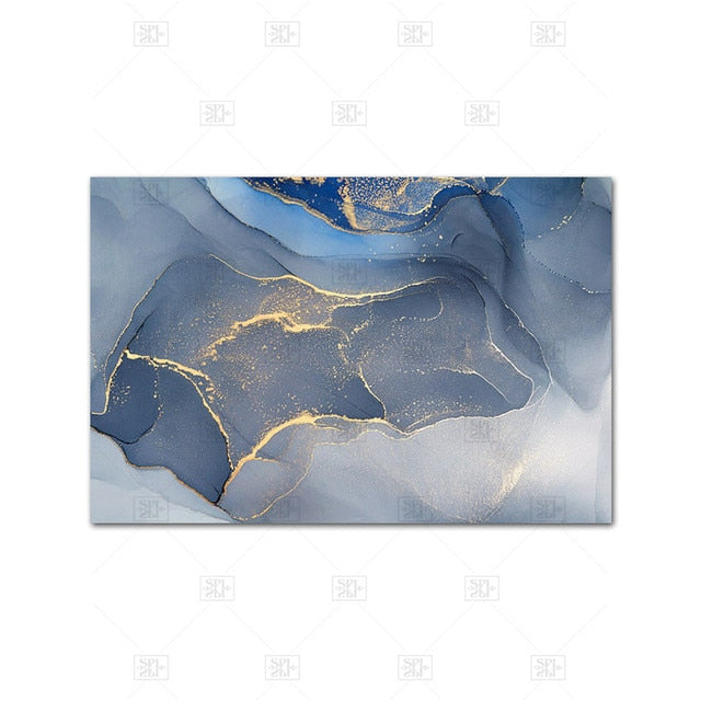Marble Modern Style Canvas Ink Wall Art